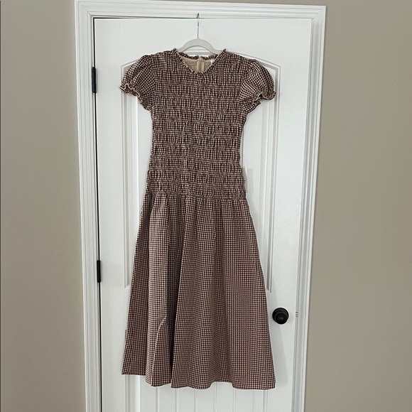 Bohme Opal Gingham Maxi Dress in Brown - Picture 3 of 6